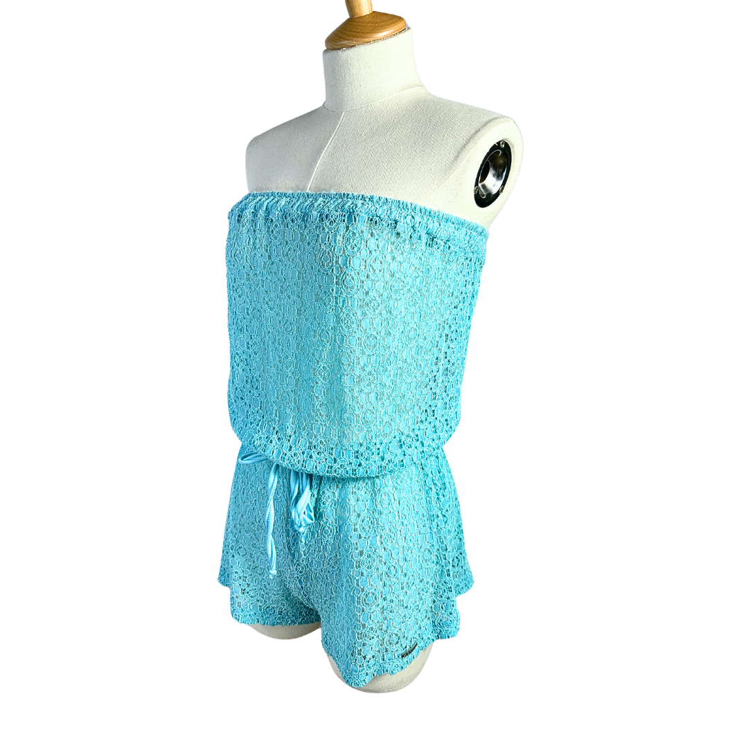 Kangol boobtube lace playsuit - S