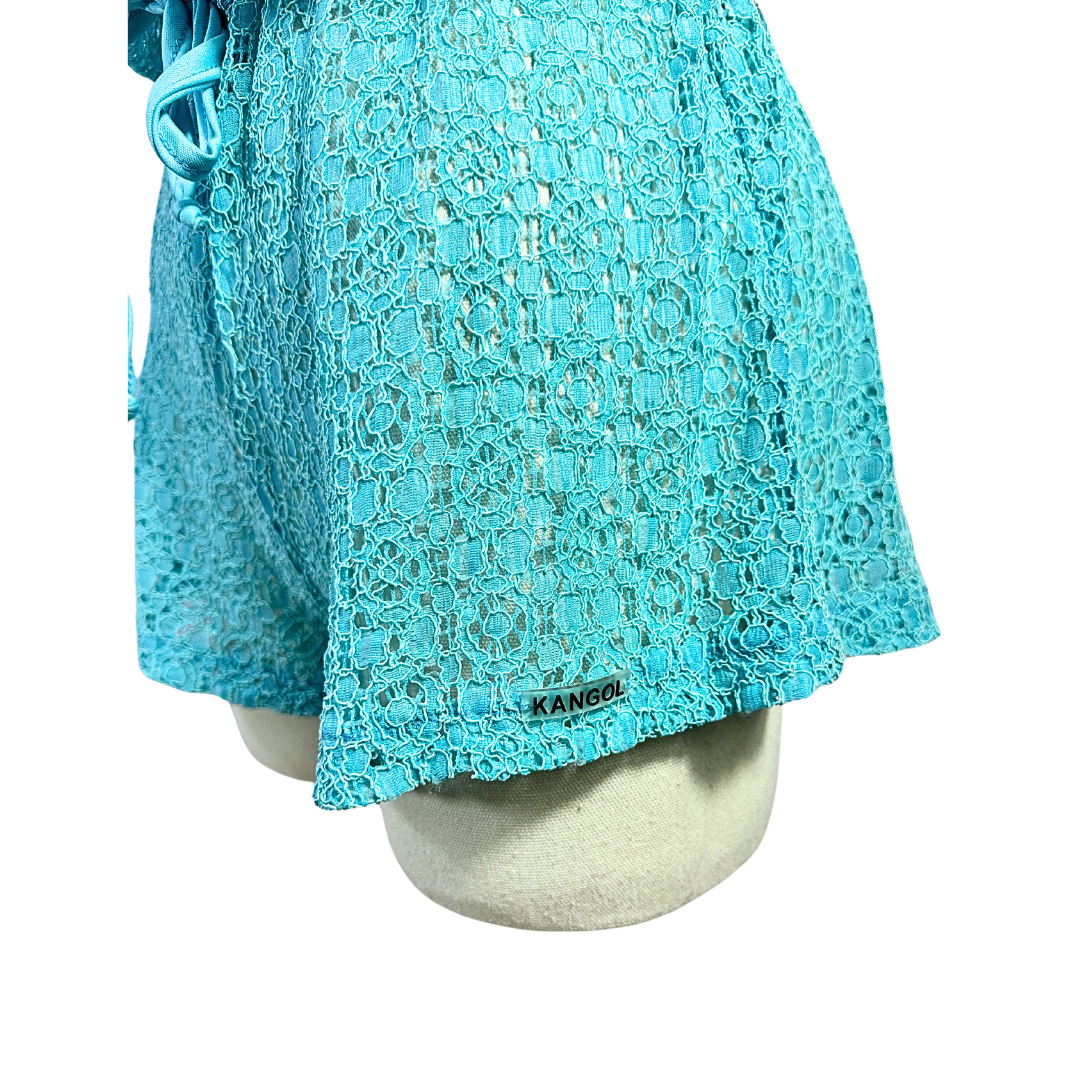 Kangol boobtube lace playsuit - S