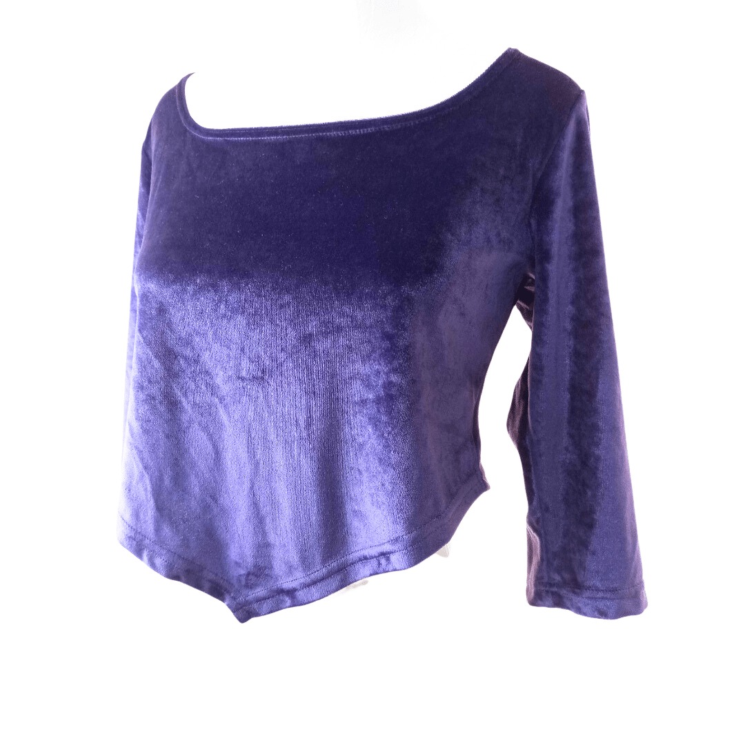 Velour backless top - L