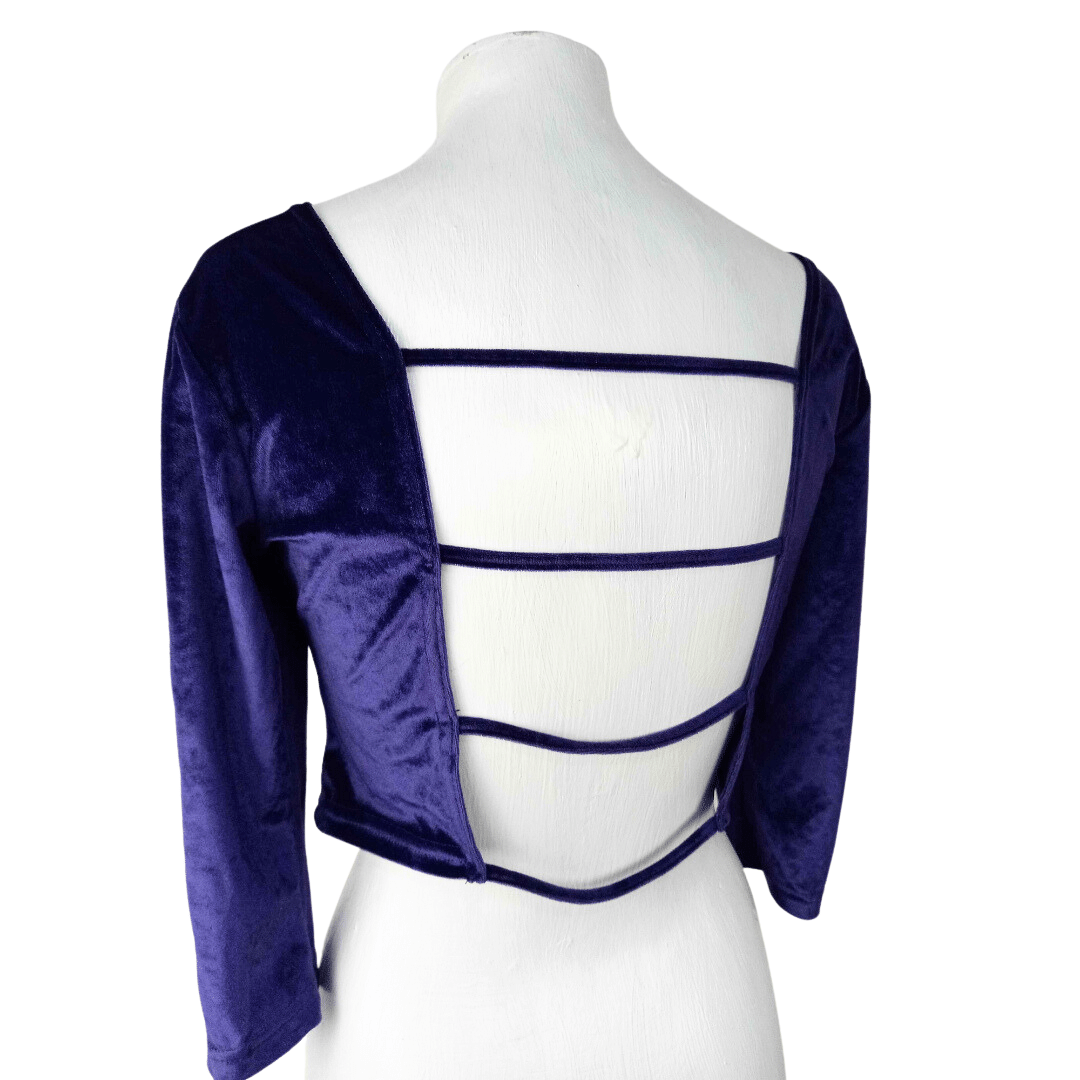 Velour backless top - L