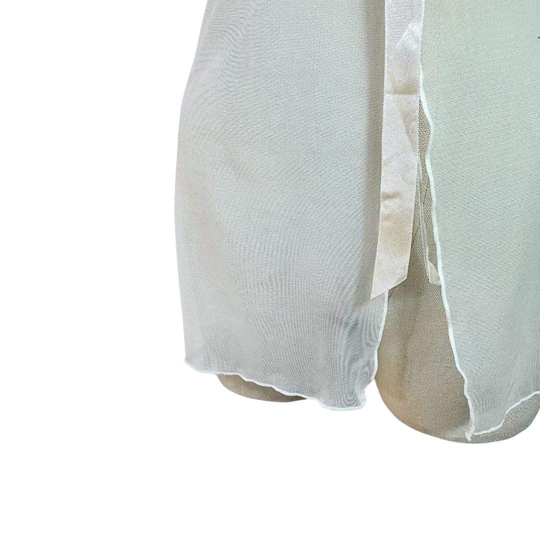 White vintage lingerie top - S