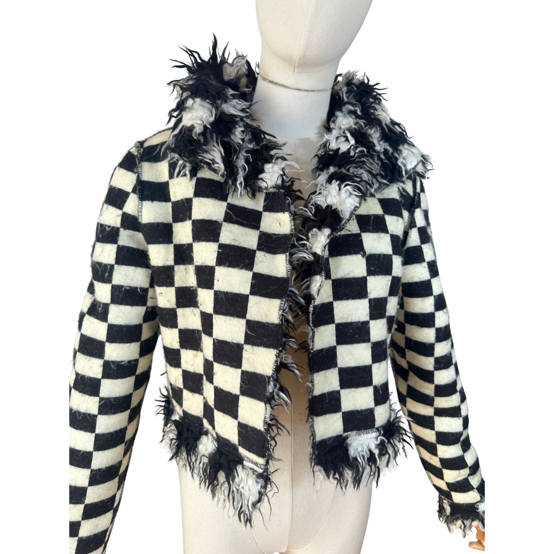 Black and white Y2K reversible jacket - S