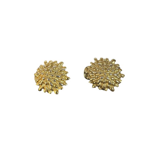Gold vintage clip on earrings