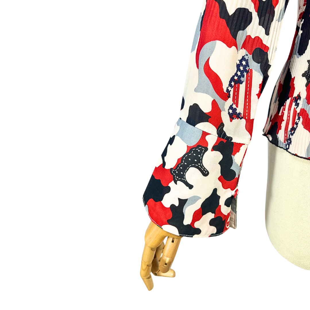 Plisse camouflage shirt - S/M