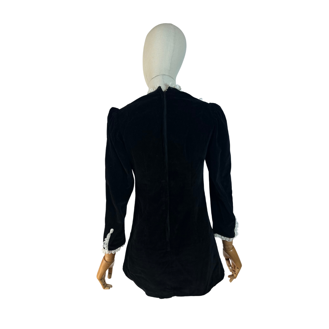 70s vintage velvet tunic and pants - XS