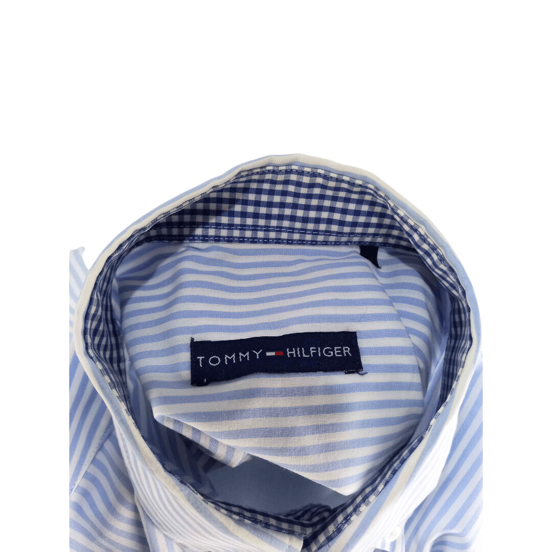 Pinstripe pastel Tommy Hilfiger longsleeve shirt - L/XL
