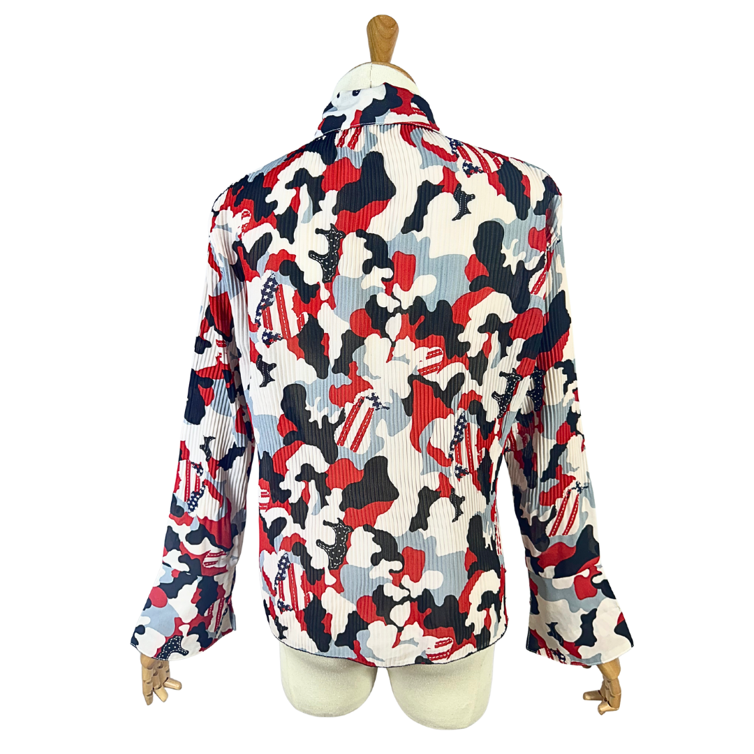 Plisse camouflage shirt - S/M