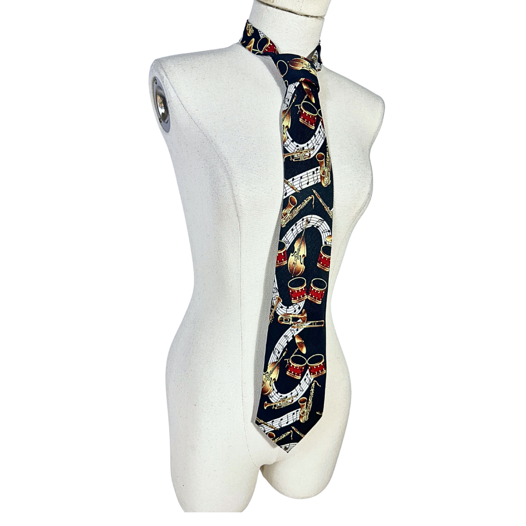 Musical instrument printed necktie