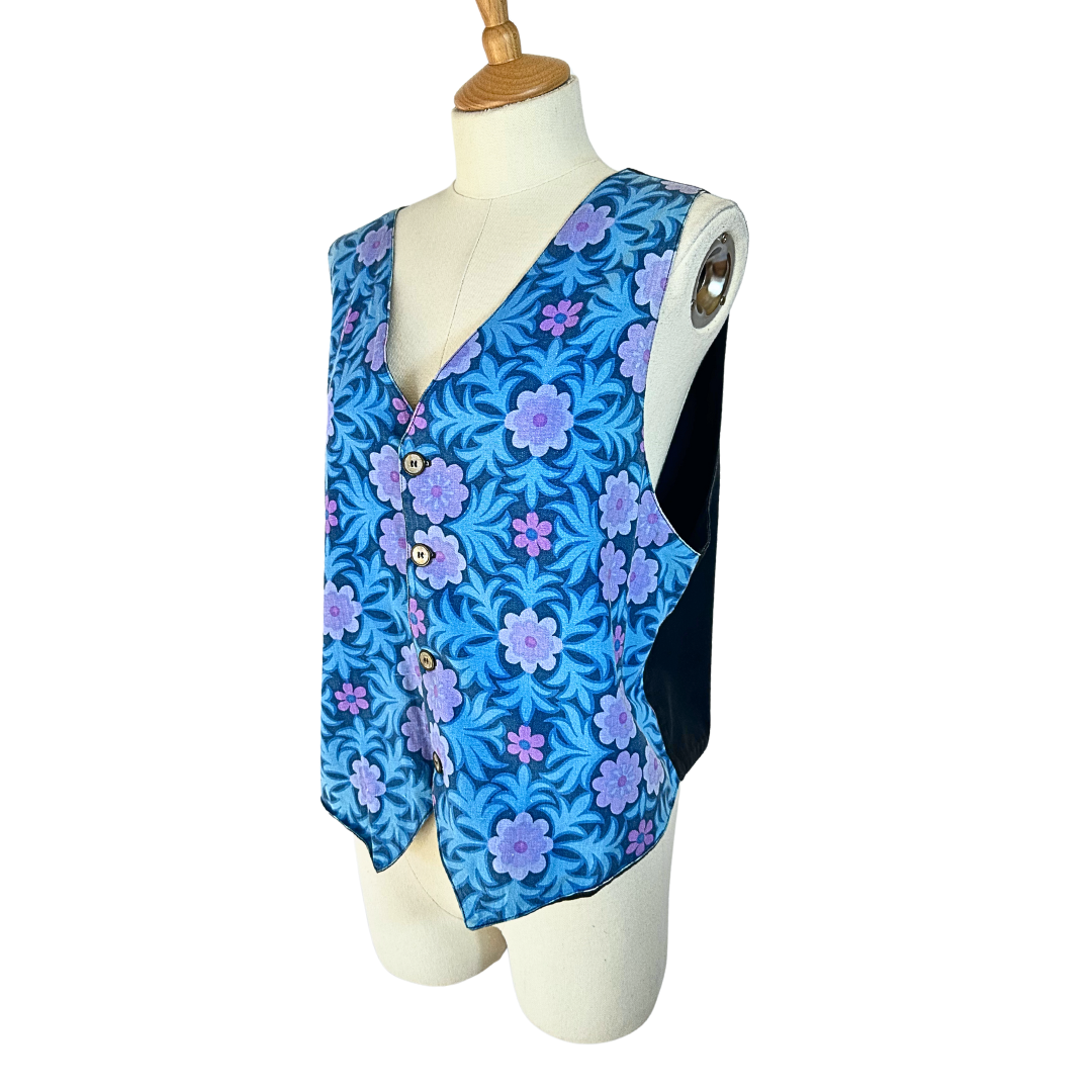 Vintage floral waistcoat - M