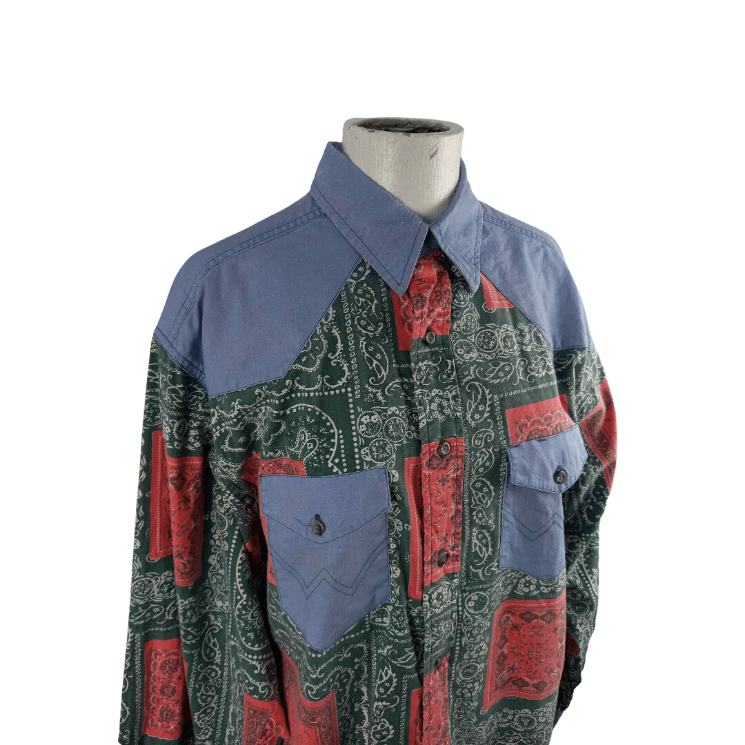 Printed Western rodeo-style shirt - M/L