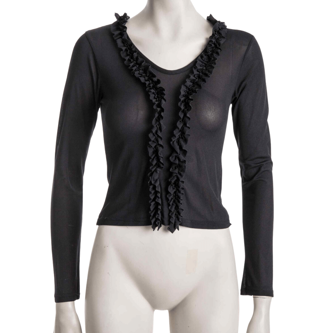 Longsleeve mesh cropped top - S