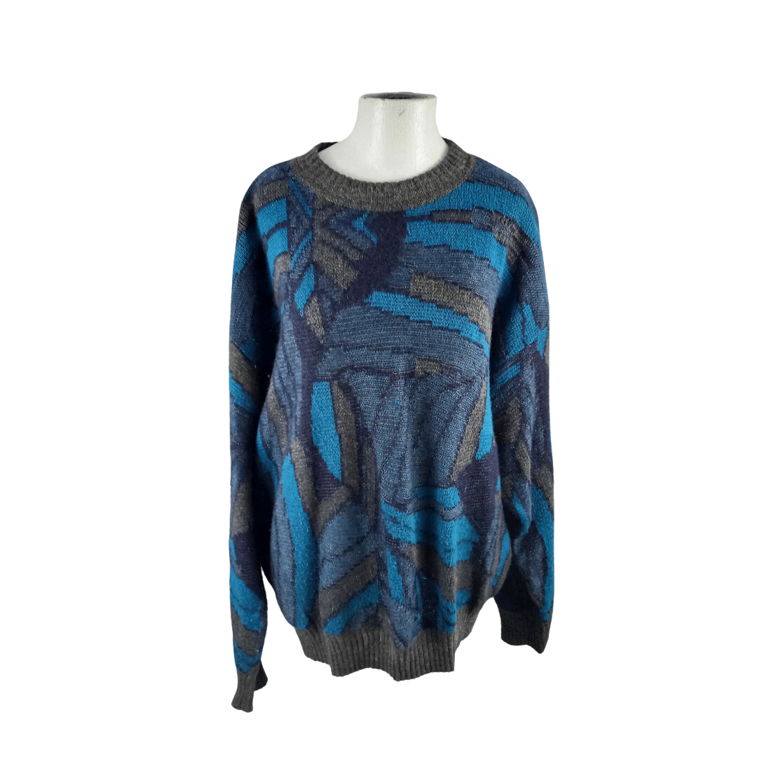 Vintage Polo knitted pullover patterned jersey - L/XL
