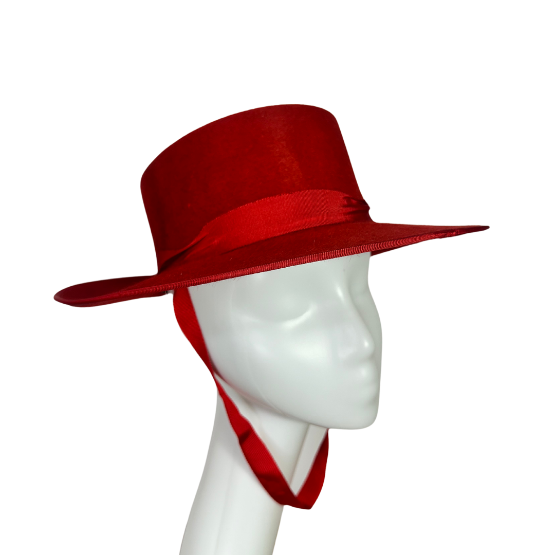 Red traditional Spanish equestrian hat - M