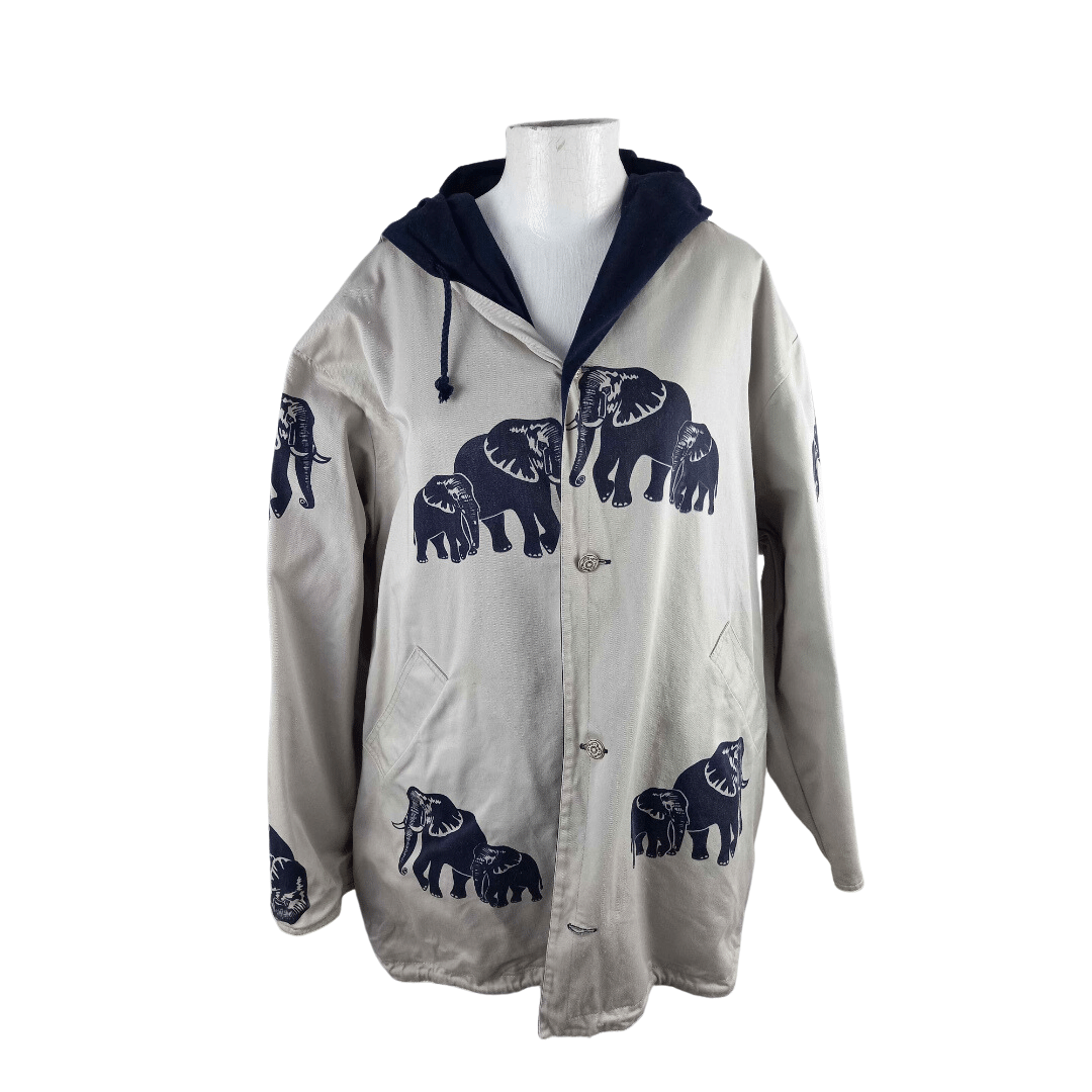 Reversible elephant hooded jacket - 2XL