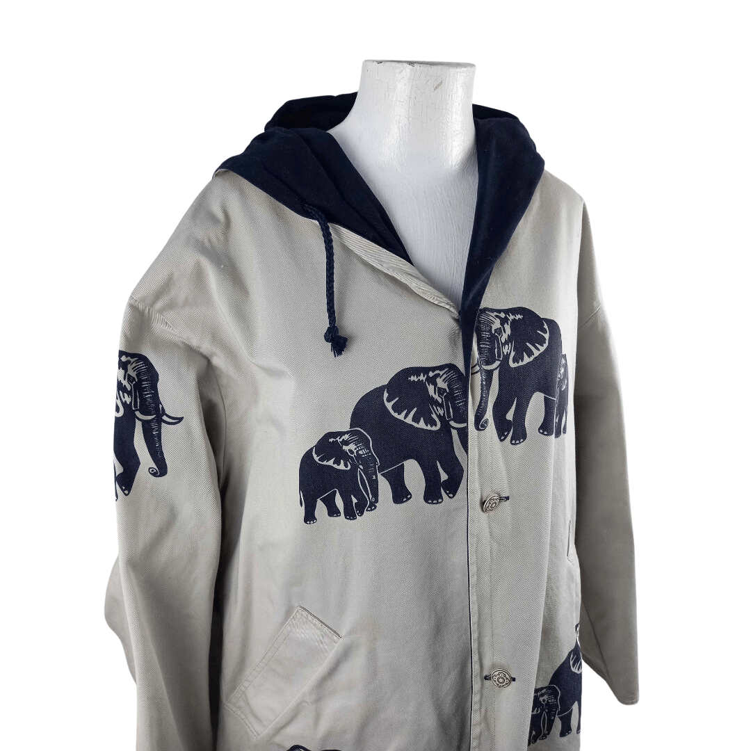Reversible elephant hooded jacket - 2XL