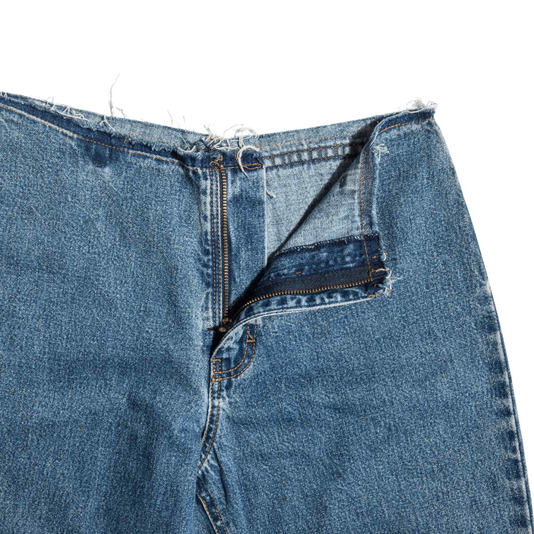 Low-rise flared jeans with tie-dye detail - S
