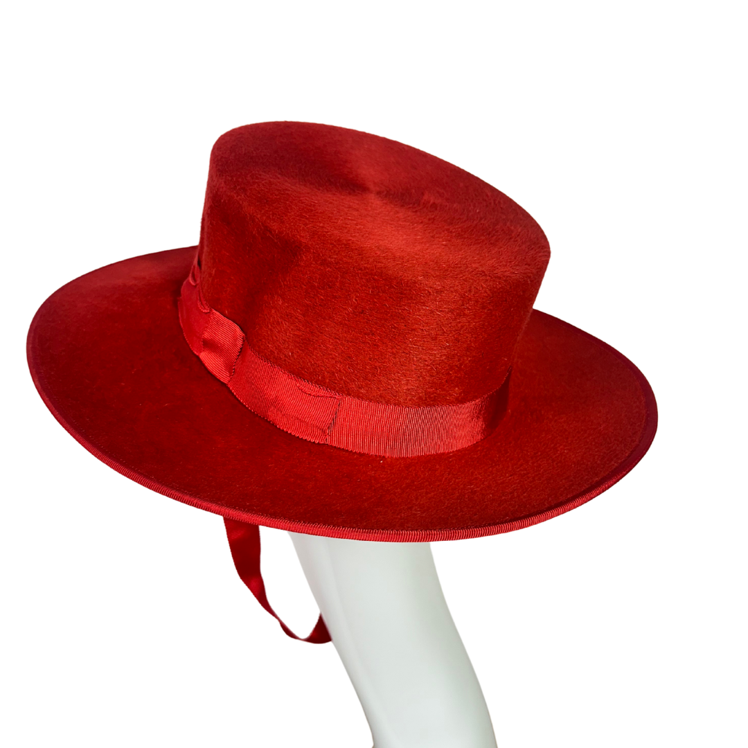 Red traditional Spanish equestrian hat - M