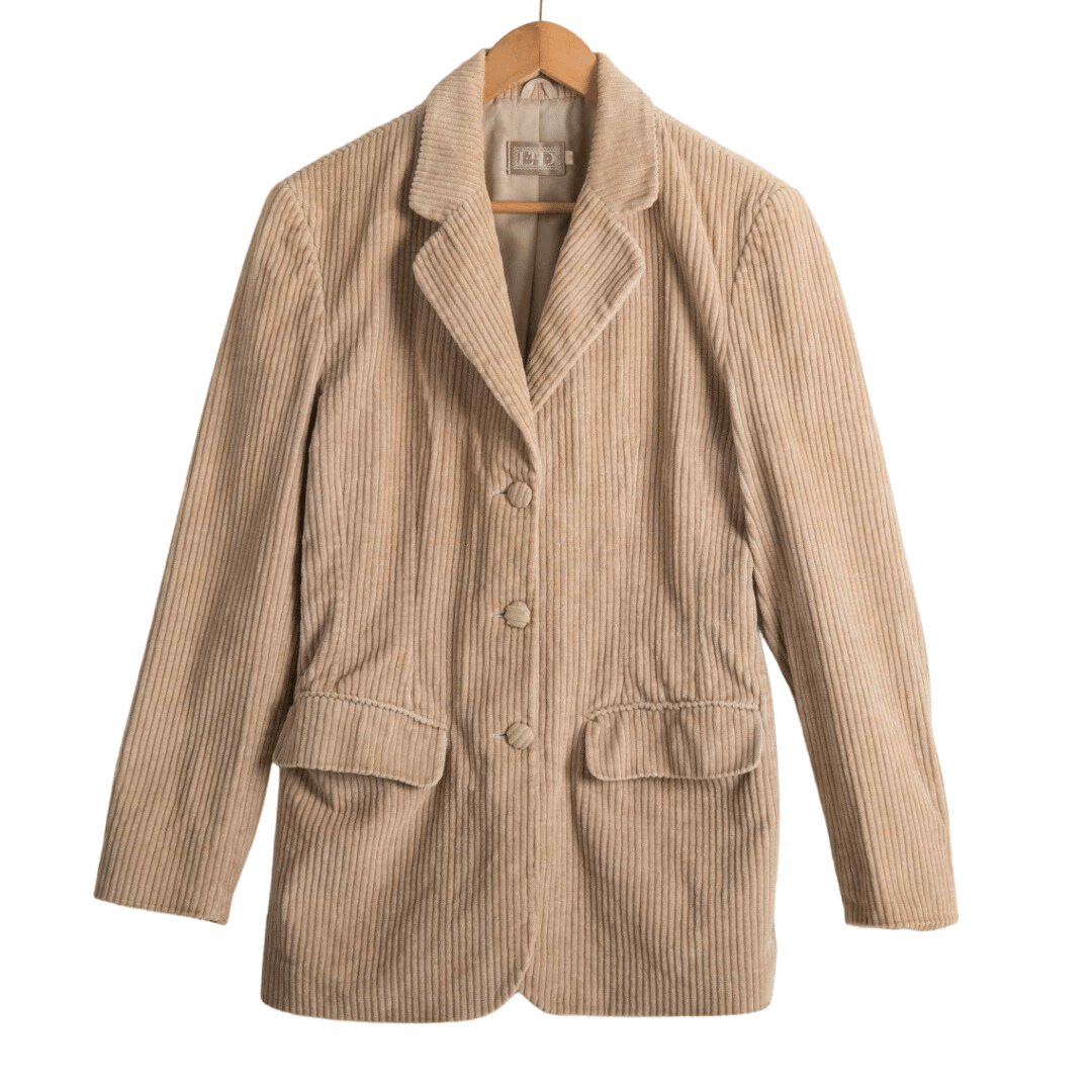 Single-breasted corduroy jacket - S