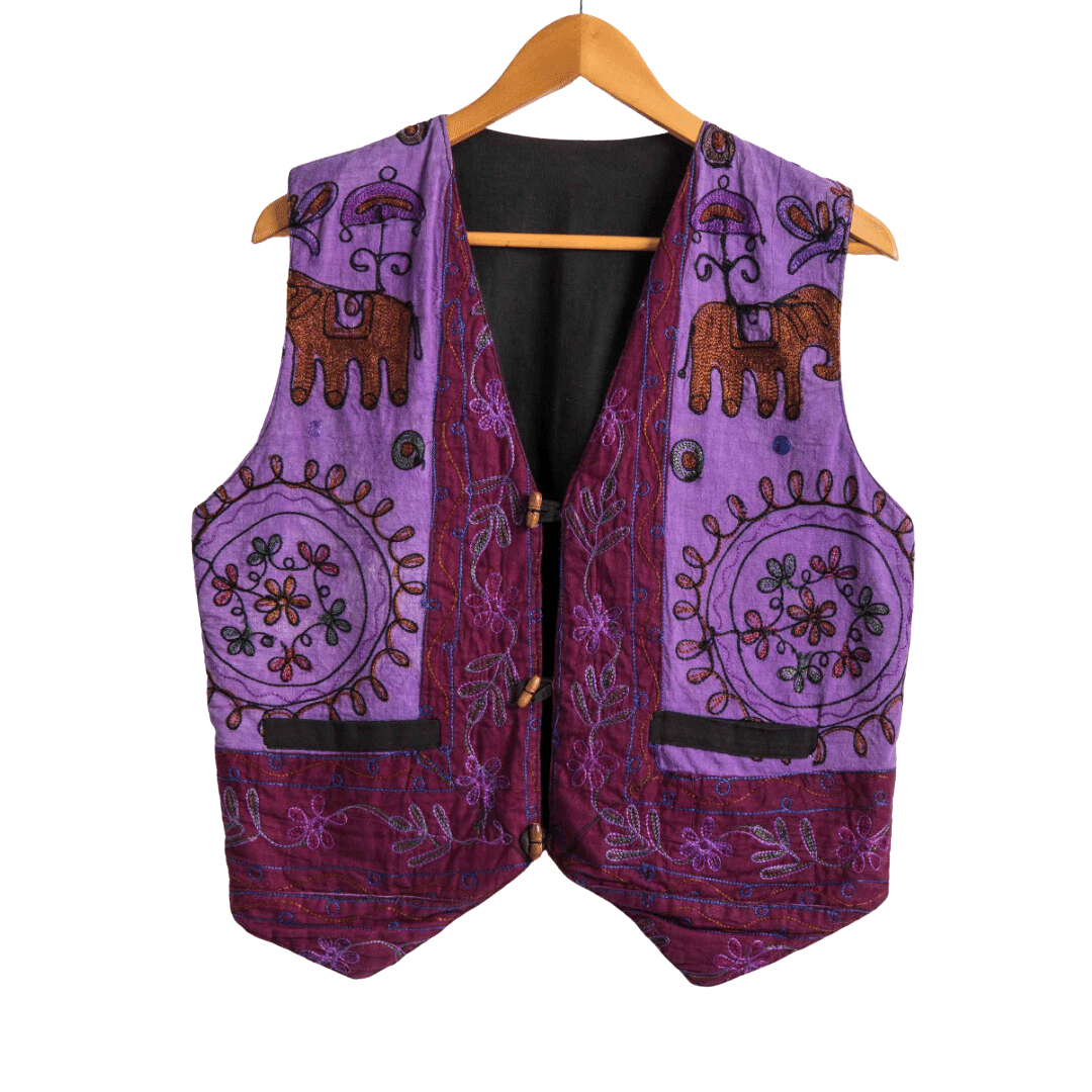 Boho embroidered waistcoat - M/L