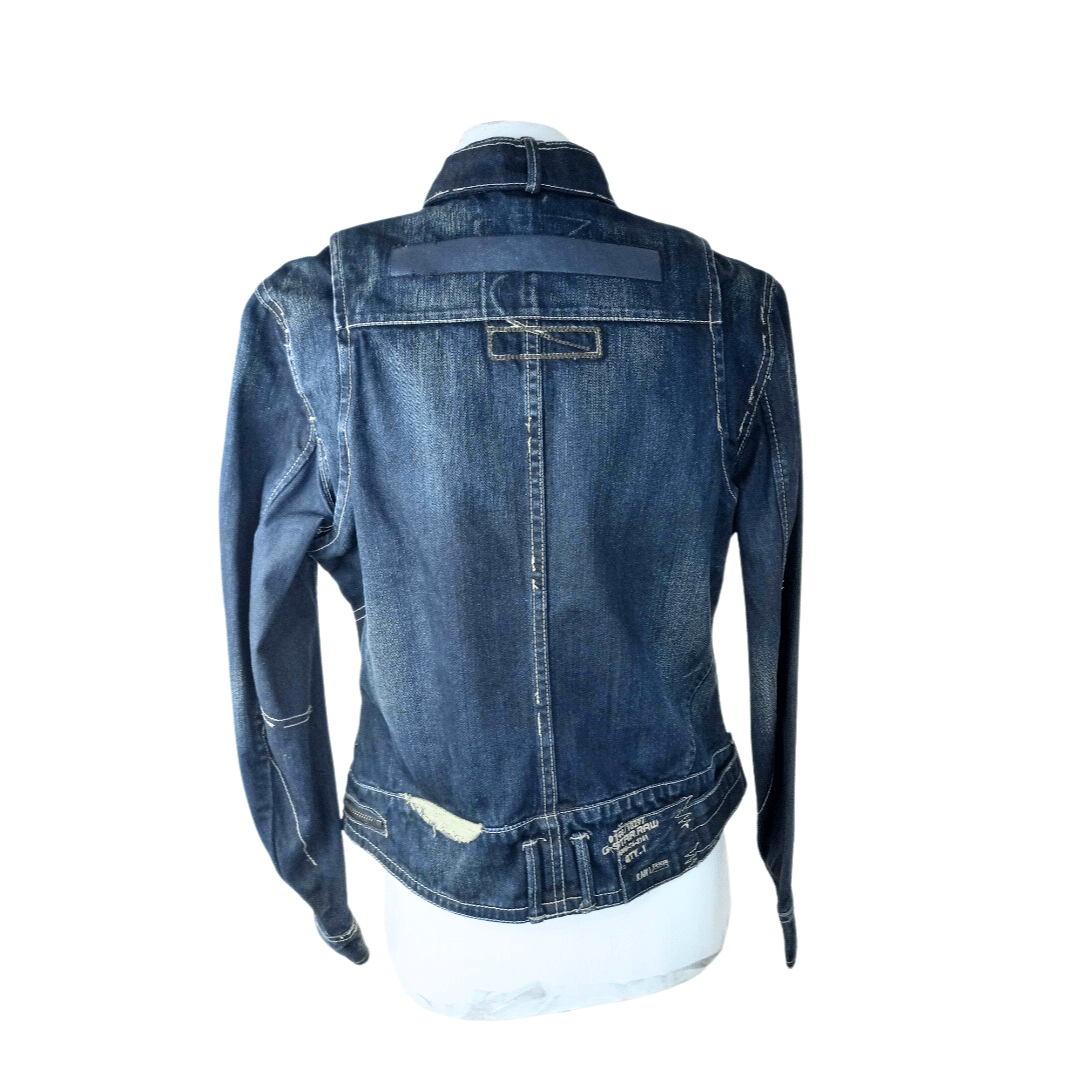 G-Star Raw denim motorcycle-style jacket - XS/S (Free Delivery)