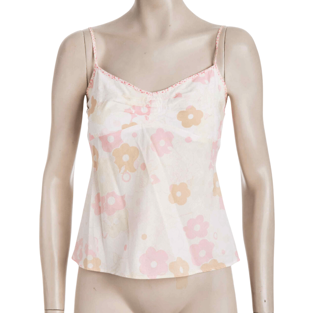 Floral spaghetti strap cotton top - XS/S