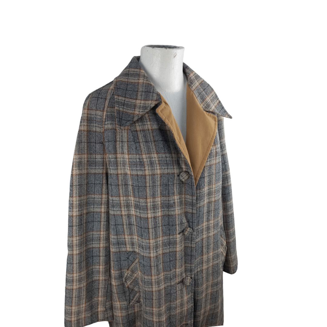 Reversible tweed-like texture coat - M/L