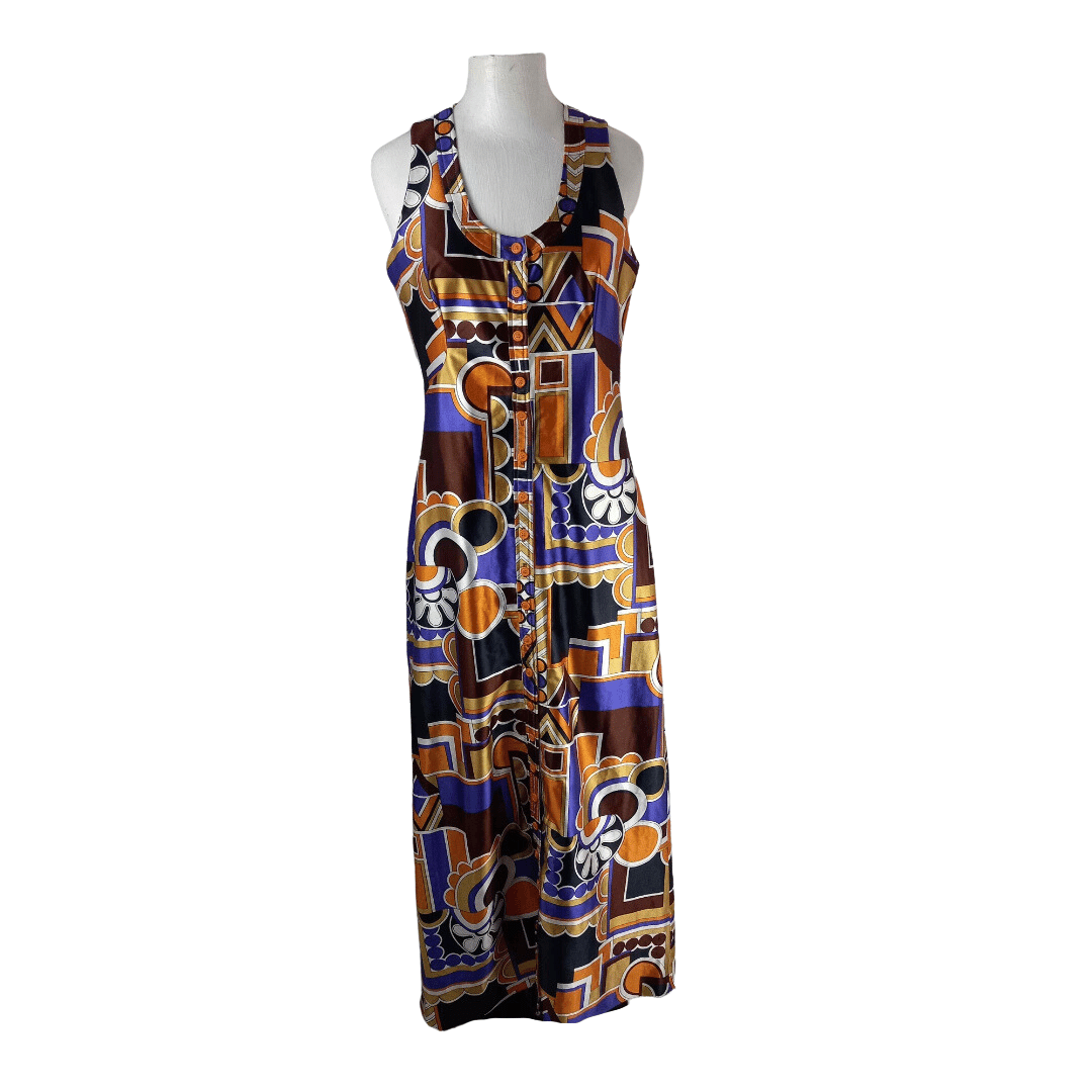 70s vintage maxi dress - S