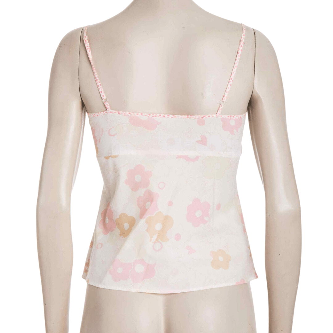 Floral spaghetti strap cotton top - XS/S