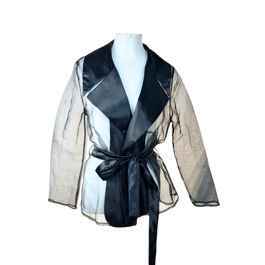 Sheer organza-type jacket - M