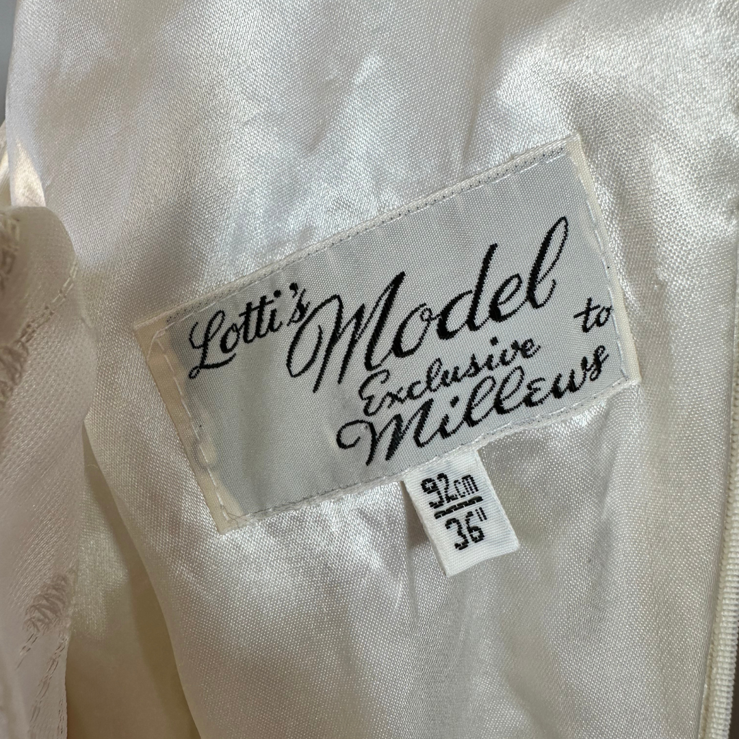 70s Vintage Wedding Dress - S