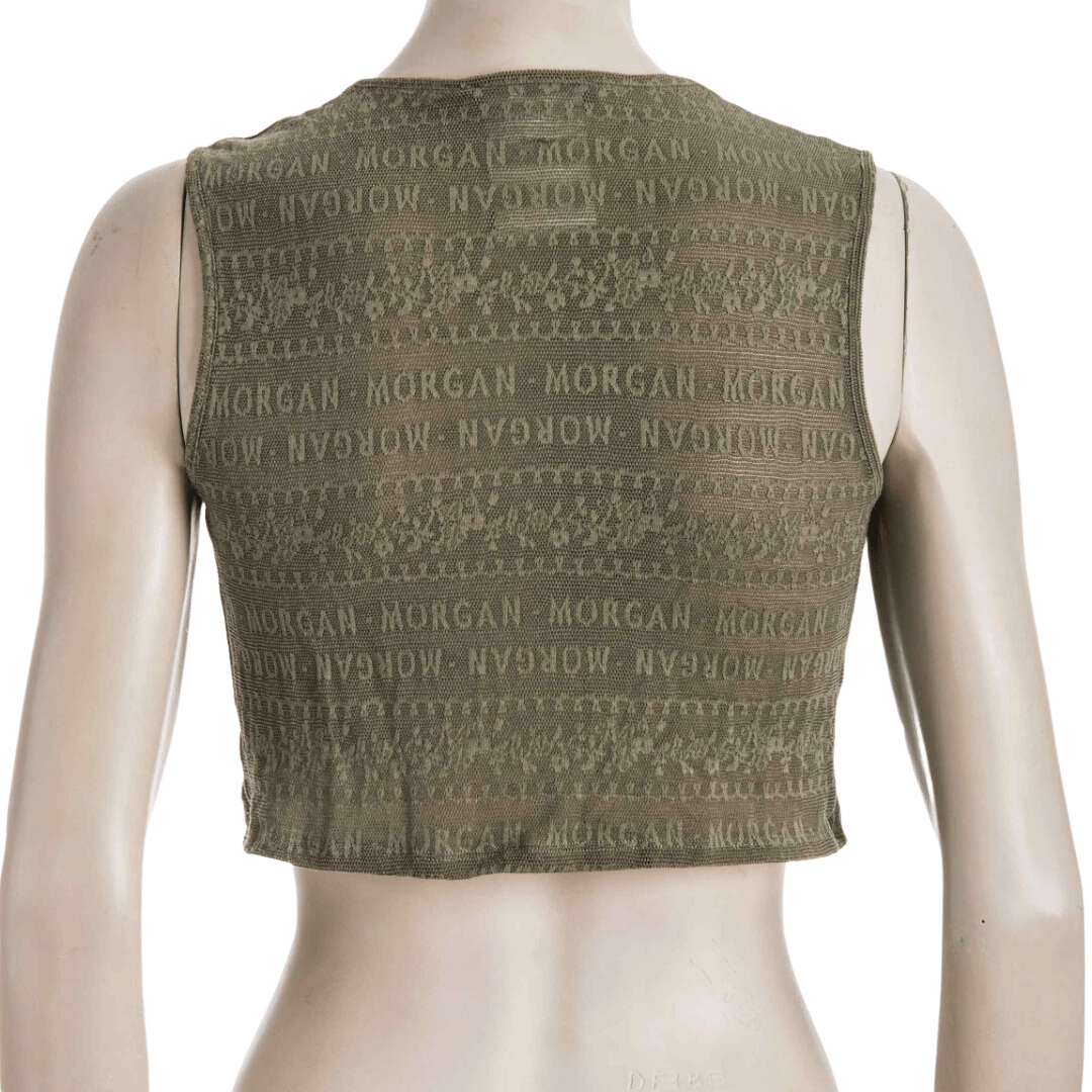 Sleeveless Morgan de Toi tie-front cropped top - S
