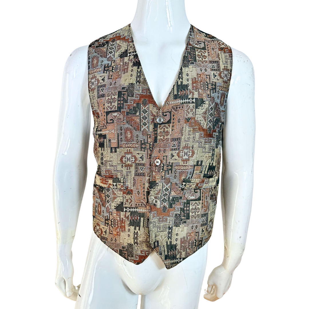 Vintage tapestry waistcoat - M