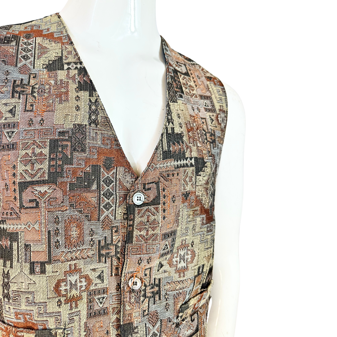 Vintage tapestry waistcoat - M