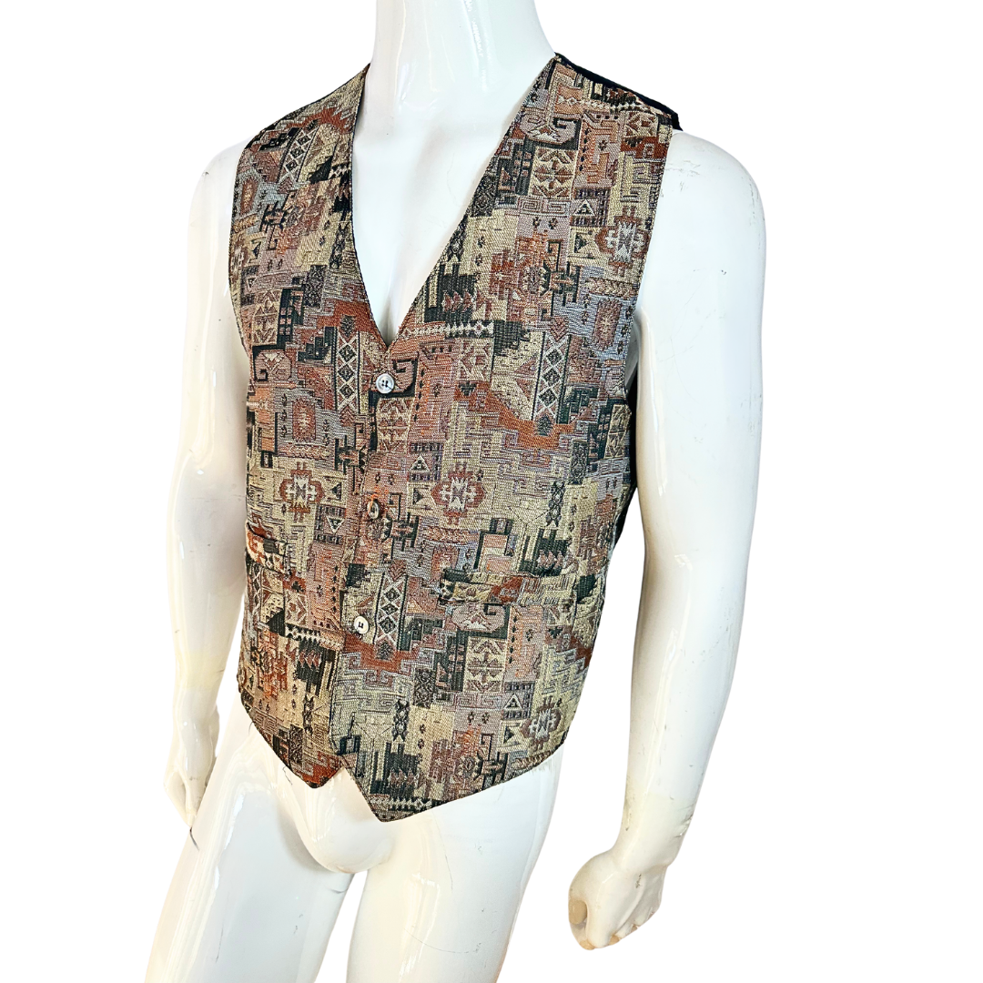 Vintage tapestry waistcoat - M