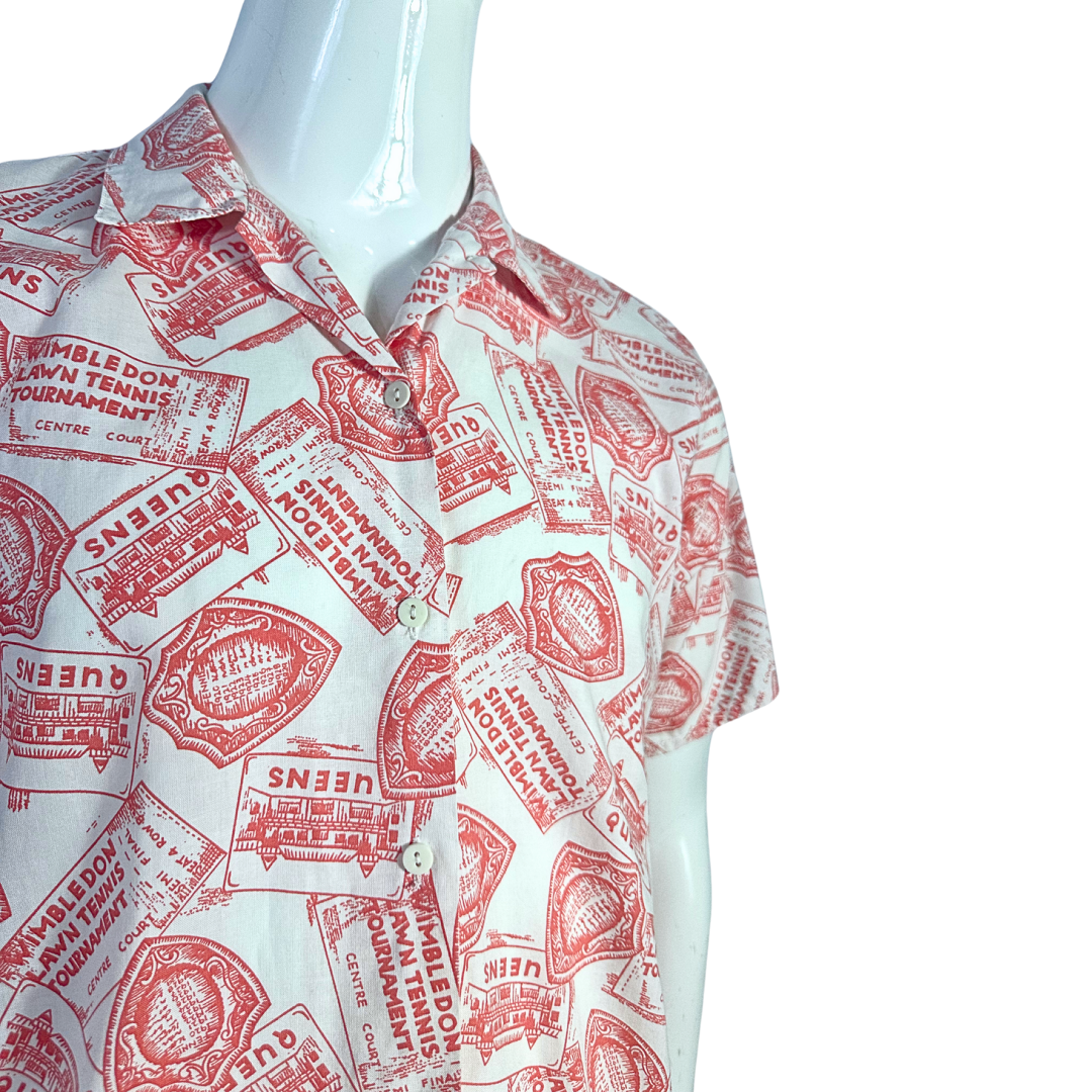 Vintage Wimbledon print shirt - M