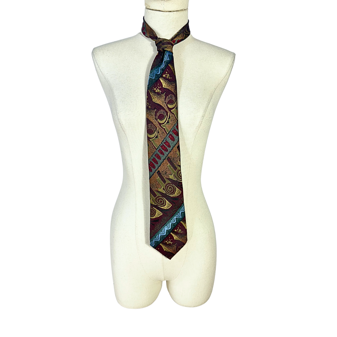 Christian Dior printed silk necktie