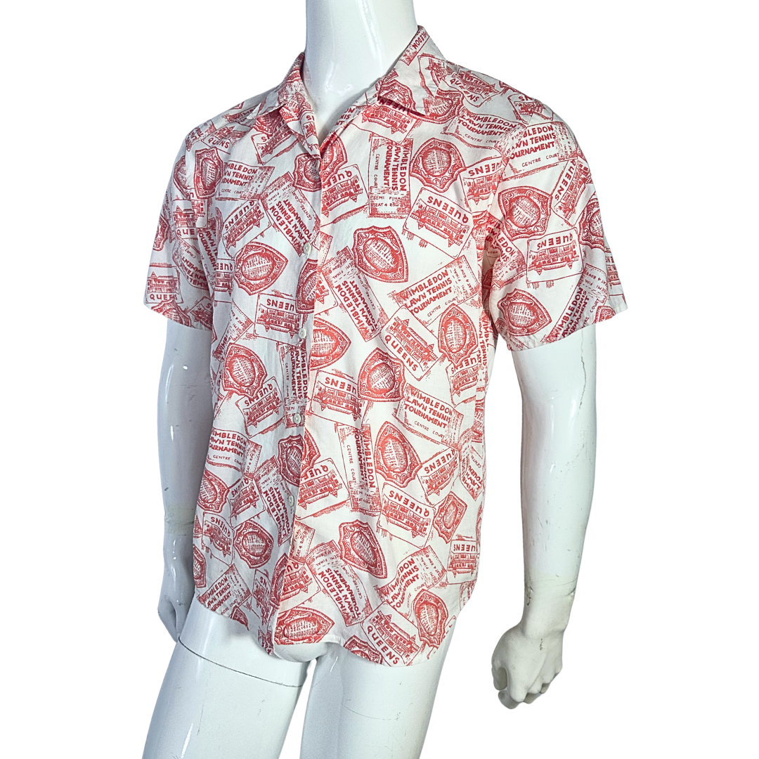 Vintage Wimbledon print shirt - M
