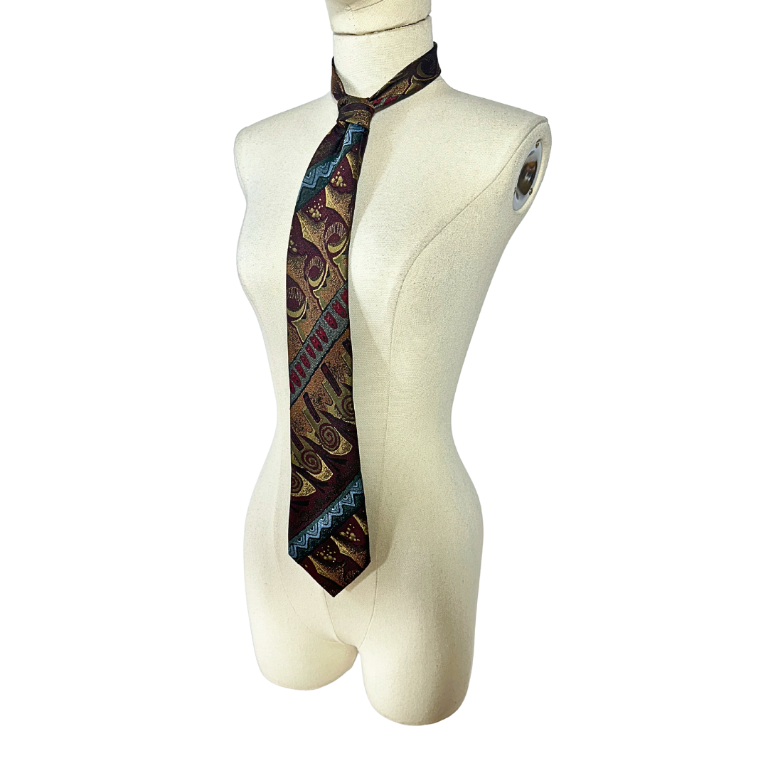 Christian Dior printed silk necktie