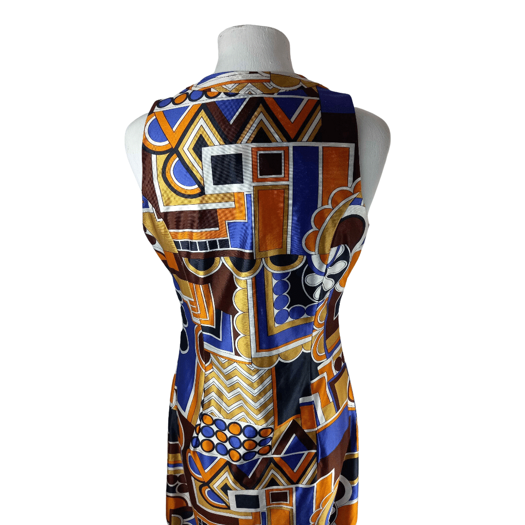 70s vintage maxi dress - S