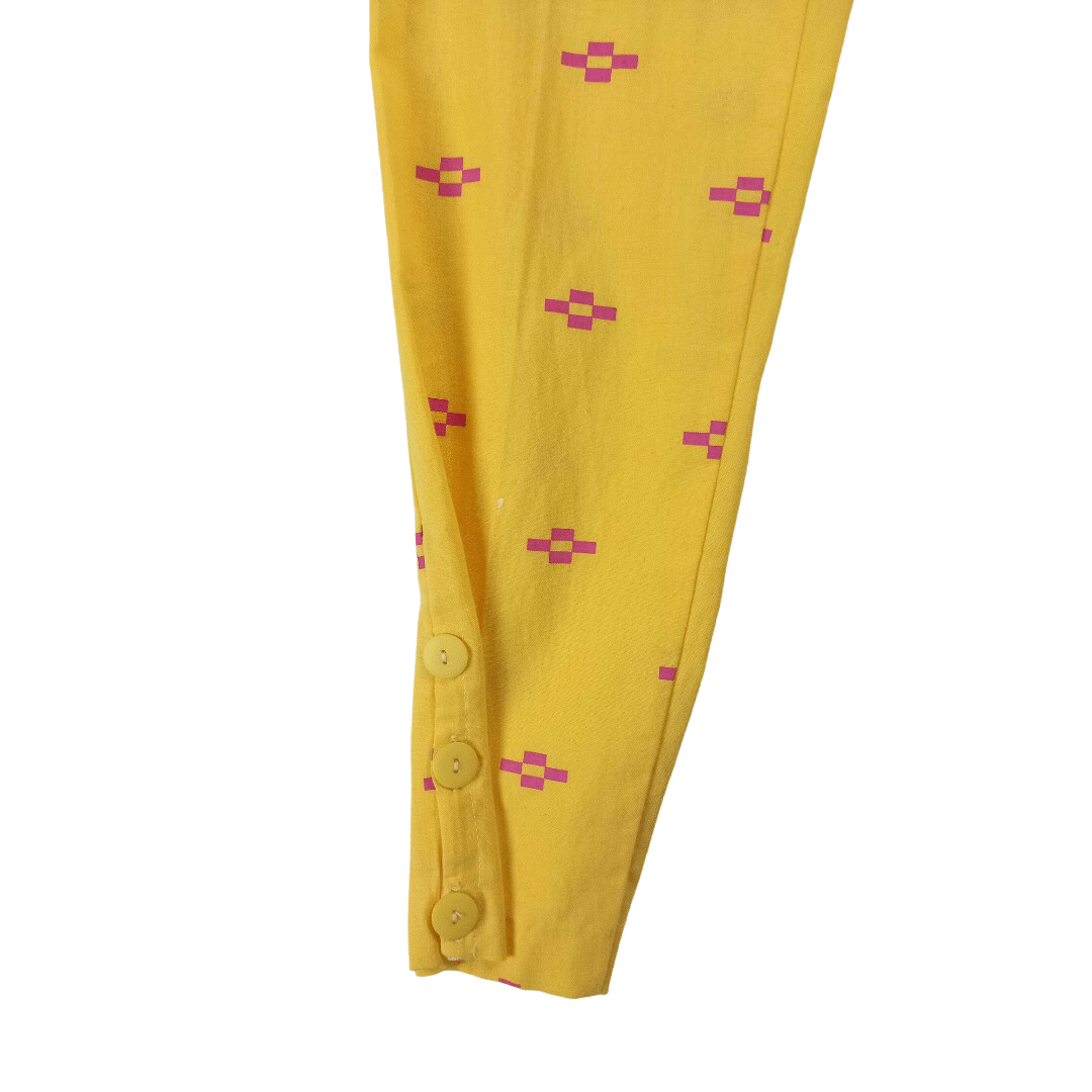 2-piece printed waistcoat and pants set - XS/S