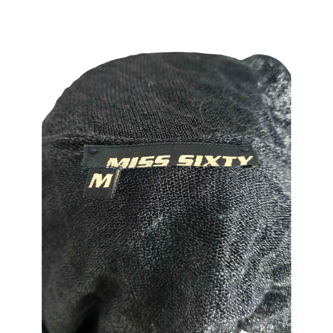Miss Sixty bell-sleeve see-through top - M