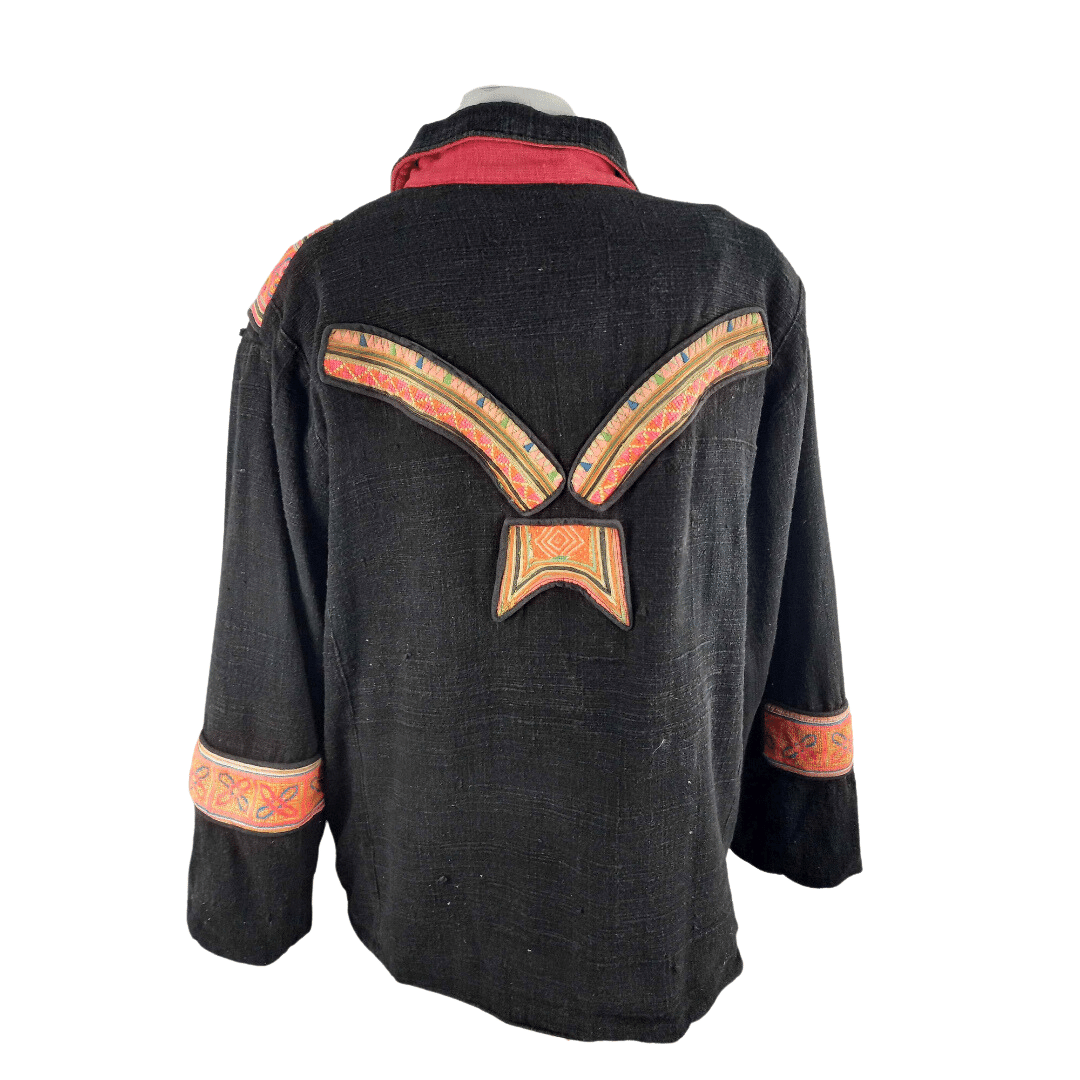 Reversible coarse-weave boho jacket - 2XL