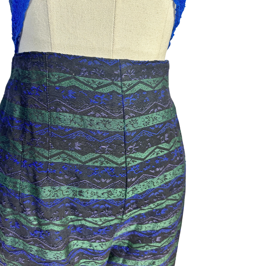 Vintage striped high waist pants - S
