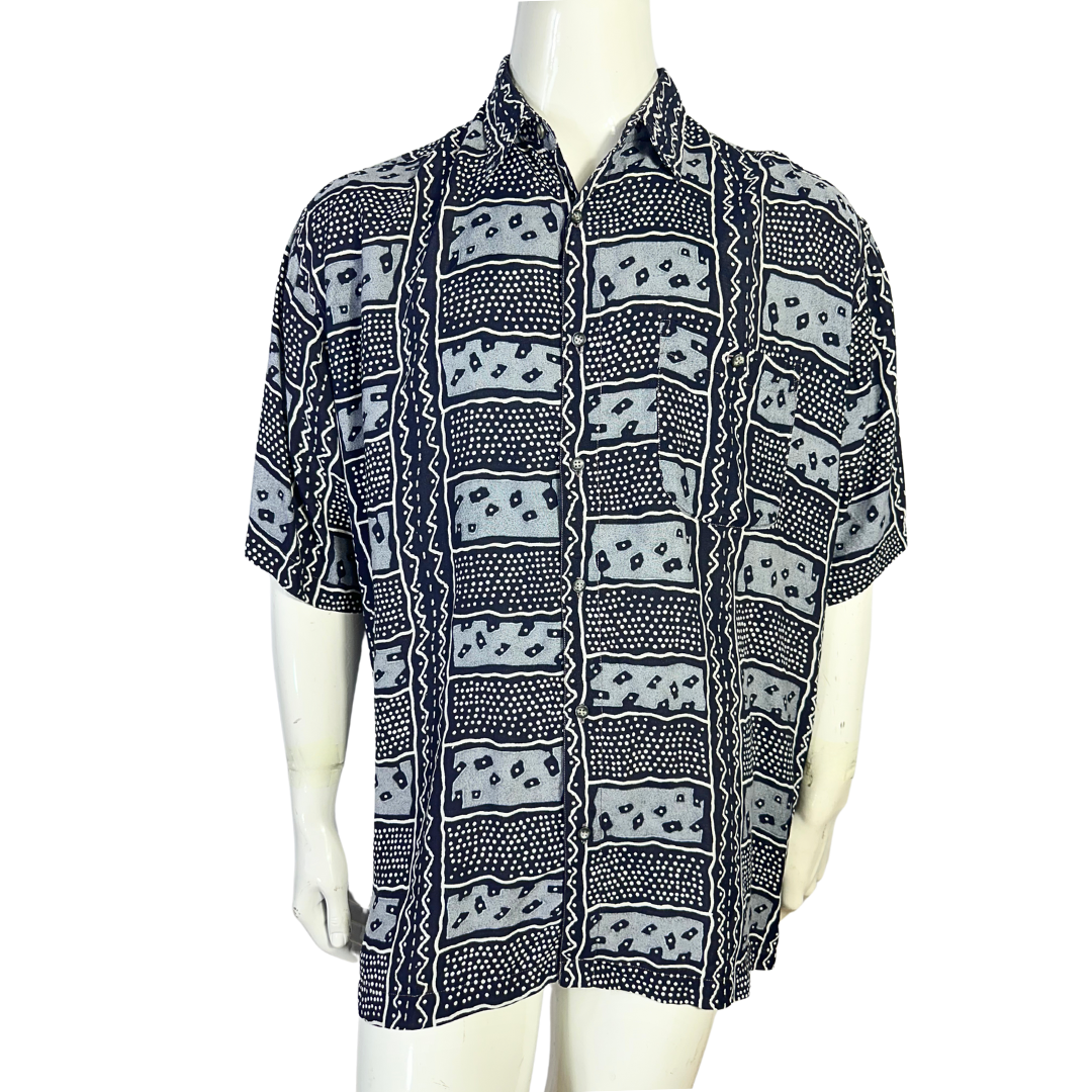 Vintage abstract print shirt - XL