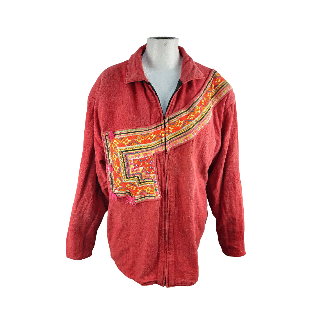 Reversible coarse-weave boho jacket - 2XL