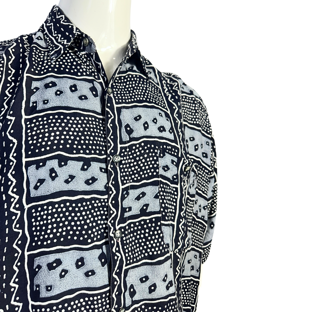Vintage abstract print shirt - XL