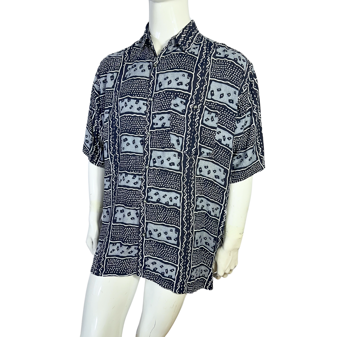 Vintage abstract print shirt - XL