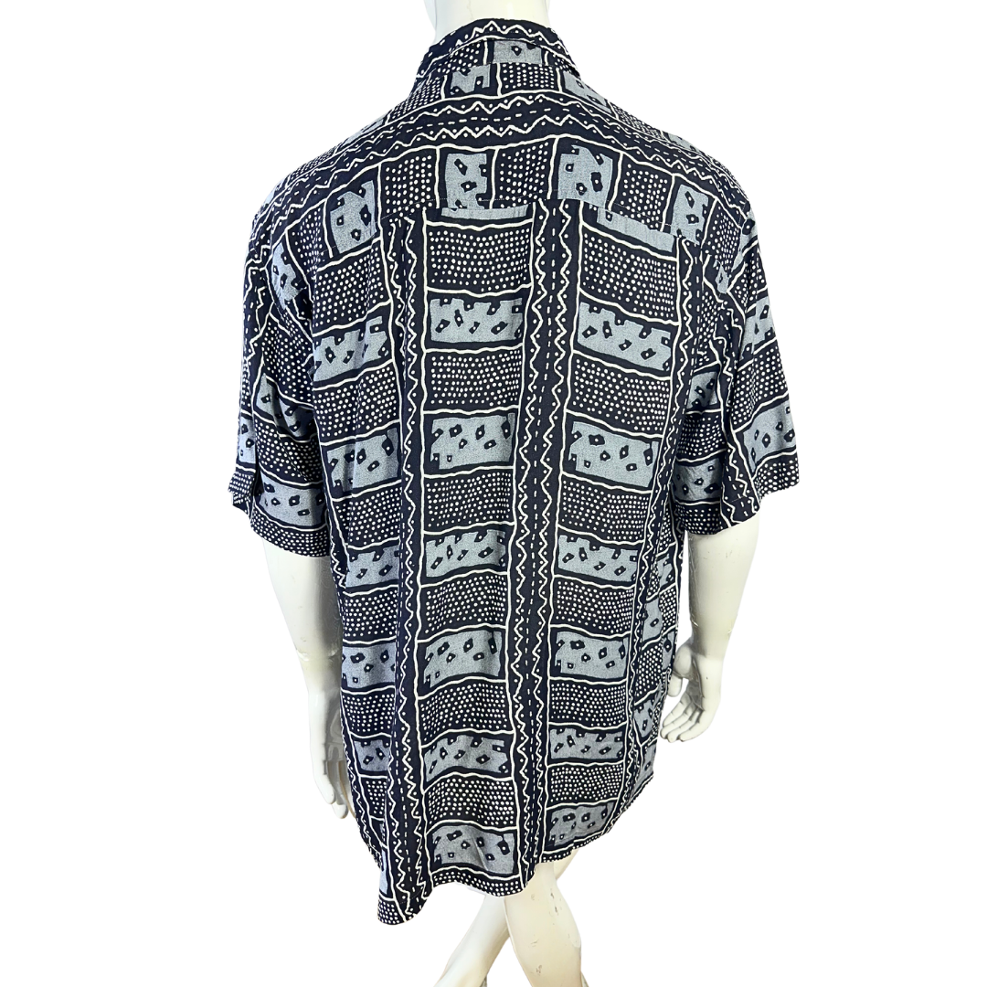 Vintage abstract print shirt - XL