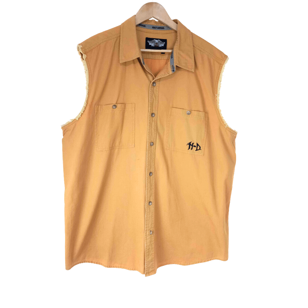 Harley Davidson sleeveless shirt with embroidery - 2XL