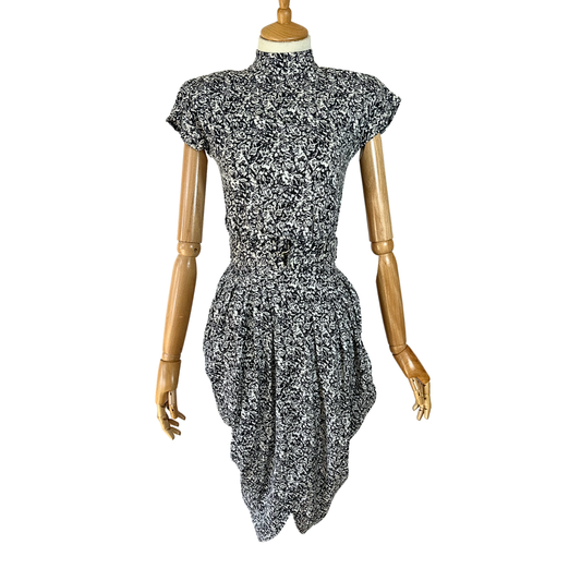 80s Floral Harem Style Dress